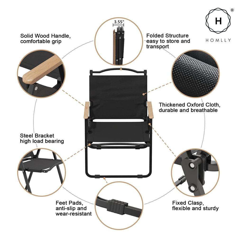 HOMLLY Joqii Foldable Outdoor Camping Table Chair