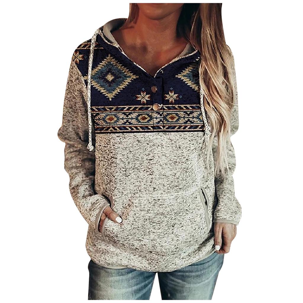Dámská mikina s kapucí Ležérní svetr tunika košile s dlouhým rukávem