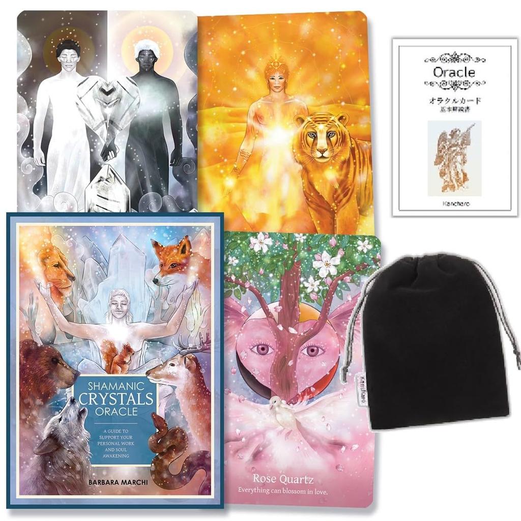 Kancharo Oracle Tarot Card Reading Crystals A Guide to Support Your Personal Work and Soul Includes Japanese Oracle Card Basic Instructions Pouch