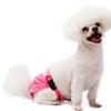 Dog Sanitary Panties Soft Elastic Reusable Washable Absorbent Breathable Female Dog Diapers for Dogs Puppies Pink XL