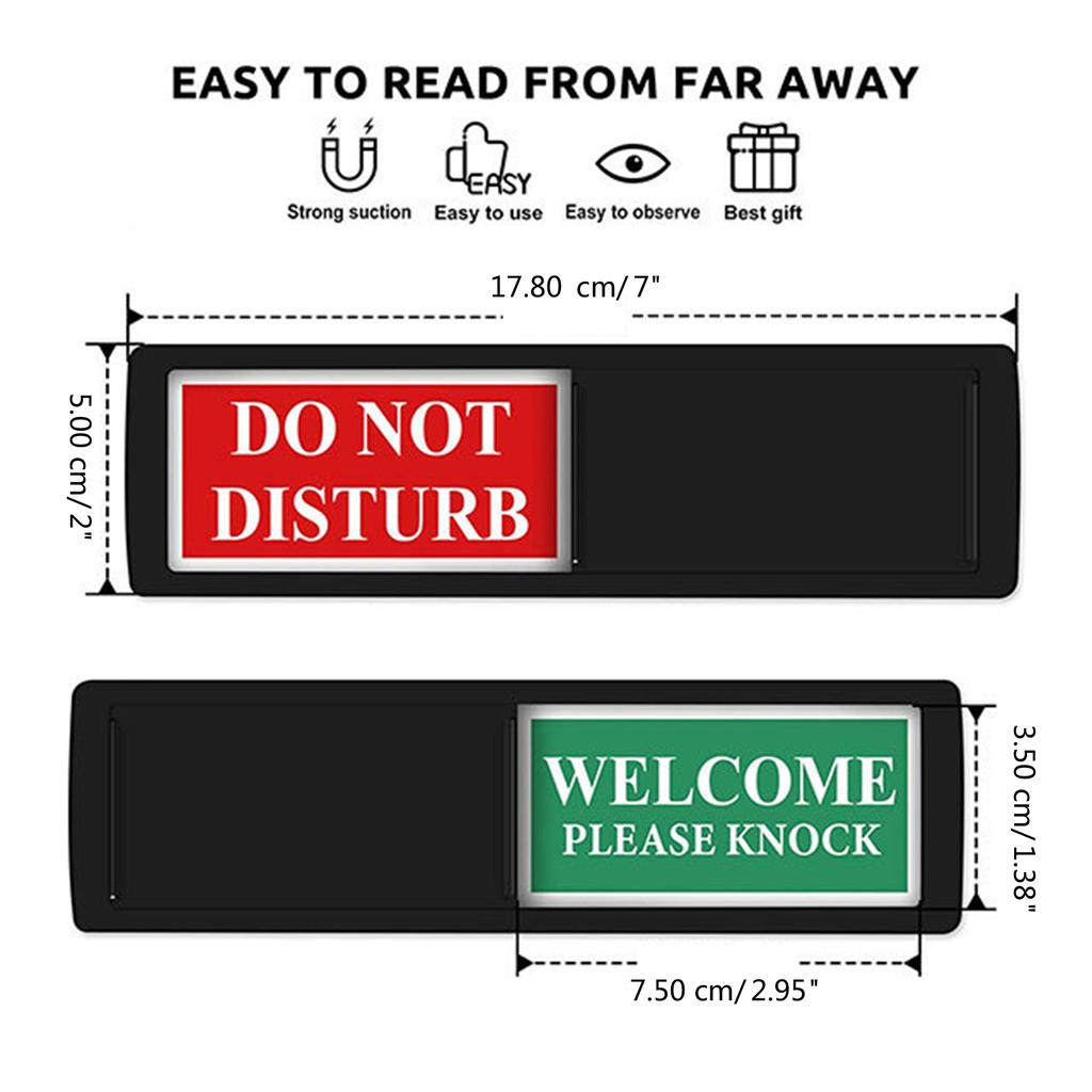 Do Not Disturb Convenient Room Status Sign Vacant Occupied Door Sign In Use Slider for Bathroom and Meeting