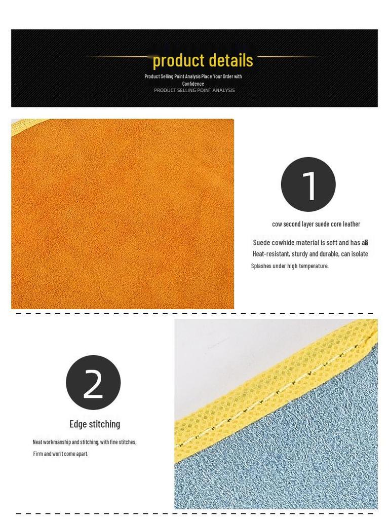 Thickened Cowhide Welding Apron: Spark & Heat Resistant Workwear