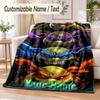 Teenage Mutant Ninja Turtles Custom Name Flannel Throw Blanket Soft Warm for Sofa Bed Indoor Home Use