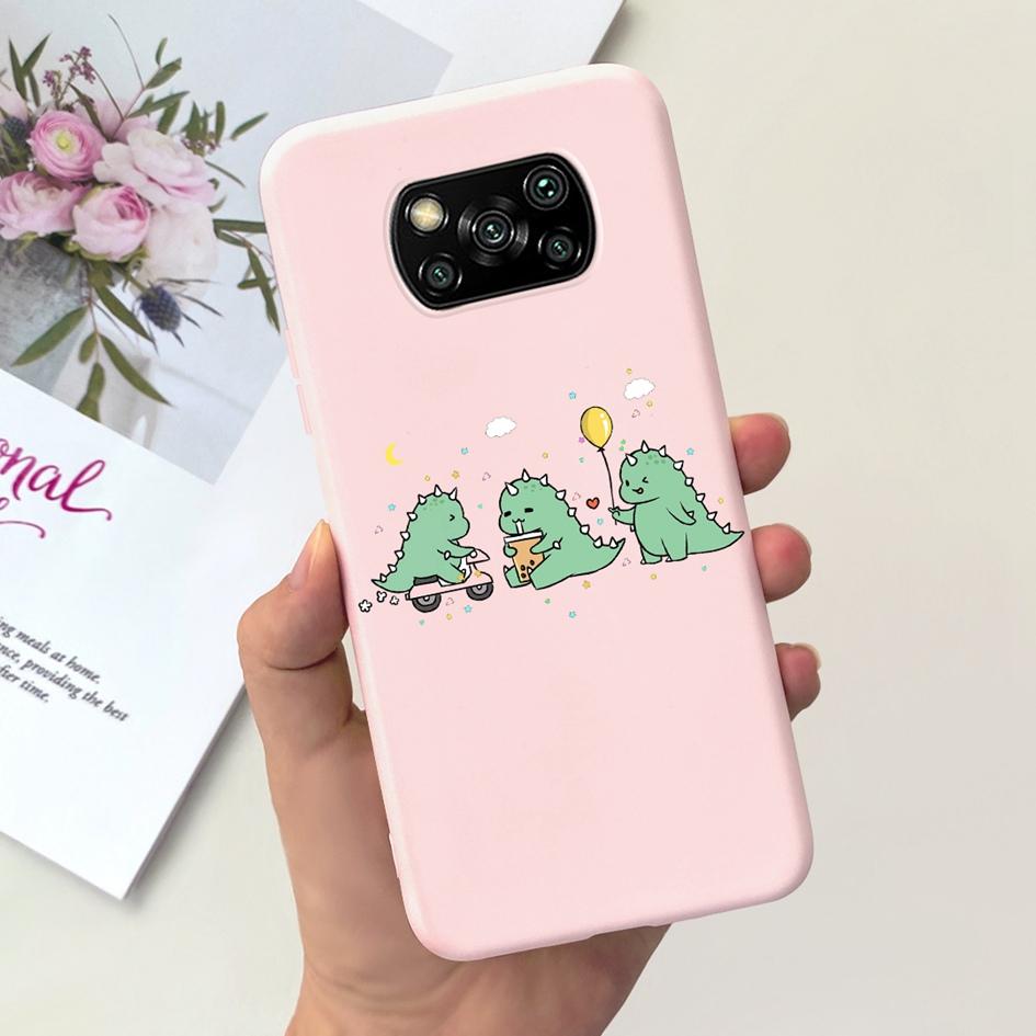 Case For Xiaomi Poco X3 Pro NFC Phone Cover Lovely Dinoaur Butterfly Silicone Soft Cases For Xiaomi Poco X3 GT X3Pro X3NFC Coque