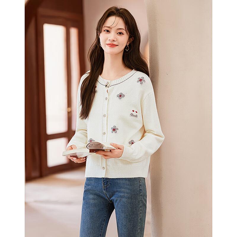 Sishuinianhua Elegant Long-Sleeve Knitted Cardigan