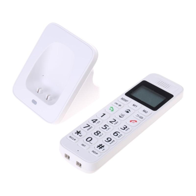 1Set Home Telephone 2 Handset Cordless Phone with Large LCD Display and Quick Dialing Function Efficient Communication