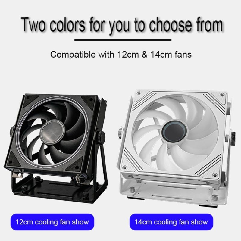 Rotatable External PC Case Fan Mounting Bracket Replacement For 12cm/14cm Fan Easy Installation Stand Accessories