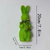With Bow Tie Bunny Decoration Creative Large Flocking Rabbit Statues Cute Design Party Rabbit Ornaments Indoor Outdoor Lawn