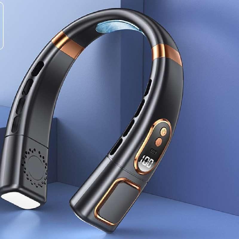 Portable Hanging Neck Fan Silent Bladeless Cooling Mini Air Conditioner Blue Black White Pink