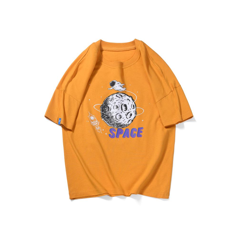 Korean Style Boys' Loose Fit Trendy T-Shirt - Summer Short Sleeve for Kids