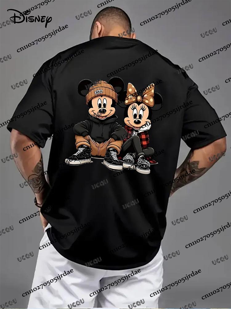 

Disney Принт Міккі та Мінні Парні Футболки Для Чоловіків Жінок Міккі та Мінні Літні Бавовняні З Коротким Рукавом Повсякденний Верх Чоловічий Одяг M
