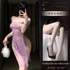 Sex underwear purple dress pure desire suit sexy exposed buttocks free of temptation lace uniform qq
