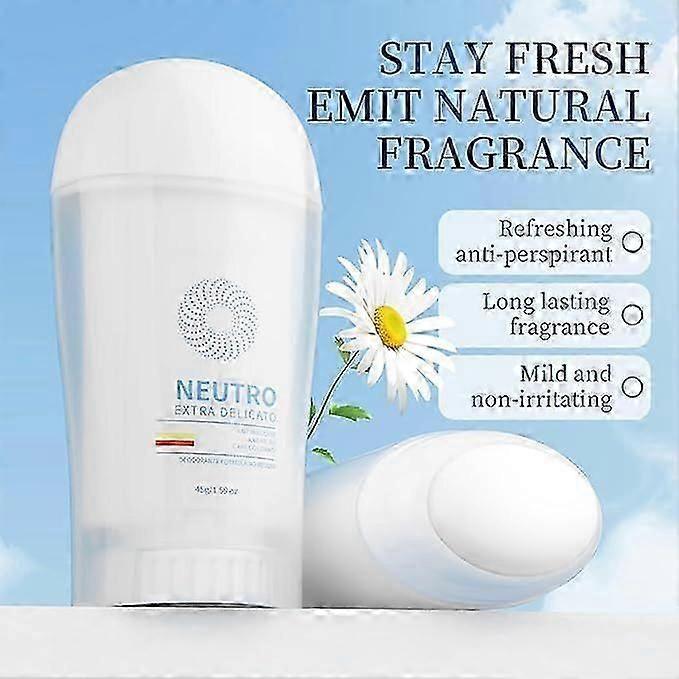 Deodorant Stick with Triple Moisturising -Sweat & Odour Protection Natural Deodorant - Against White Marks for Men & Women