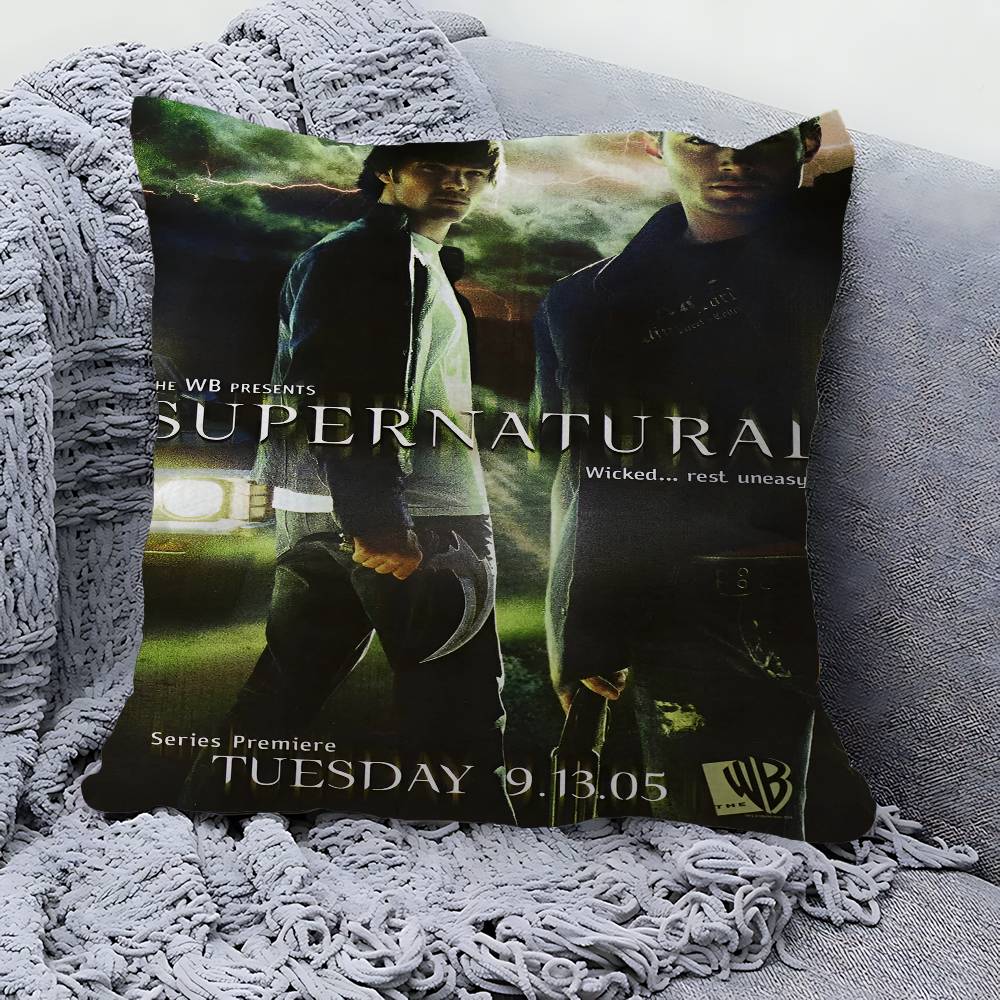 Tv Show Supernatural Office Cushion Pillowcase Car Cushion Cover45X45CM Lumbar Pillowcase Sofa Pillowcover