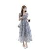 Retro Square Collar Floral Dress Women's Summer 2026 New Super Fairy Mori Waist Thin Fungus Edge Long Skirt