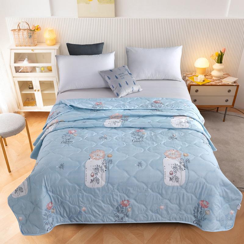 Summer Spring Ultrasound Cool Blanket Thin Wadding Comforter King Queen Size Bedspread Double Air Conditioning Camping Bed Quilt