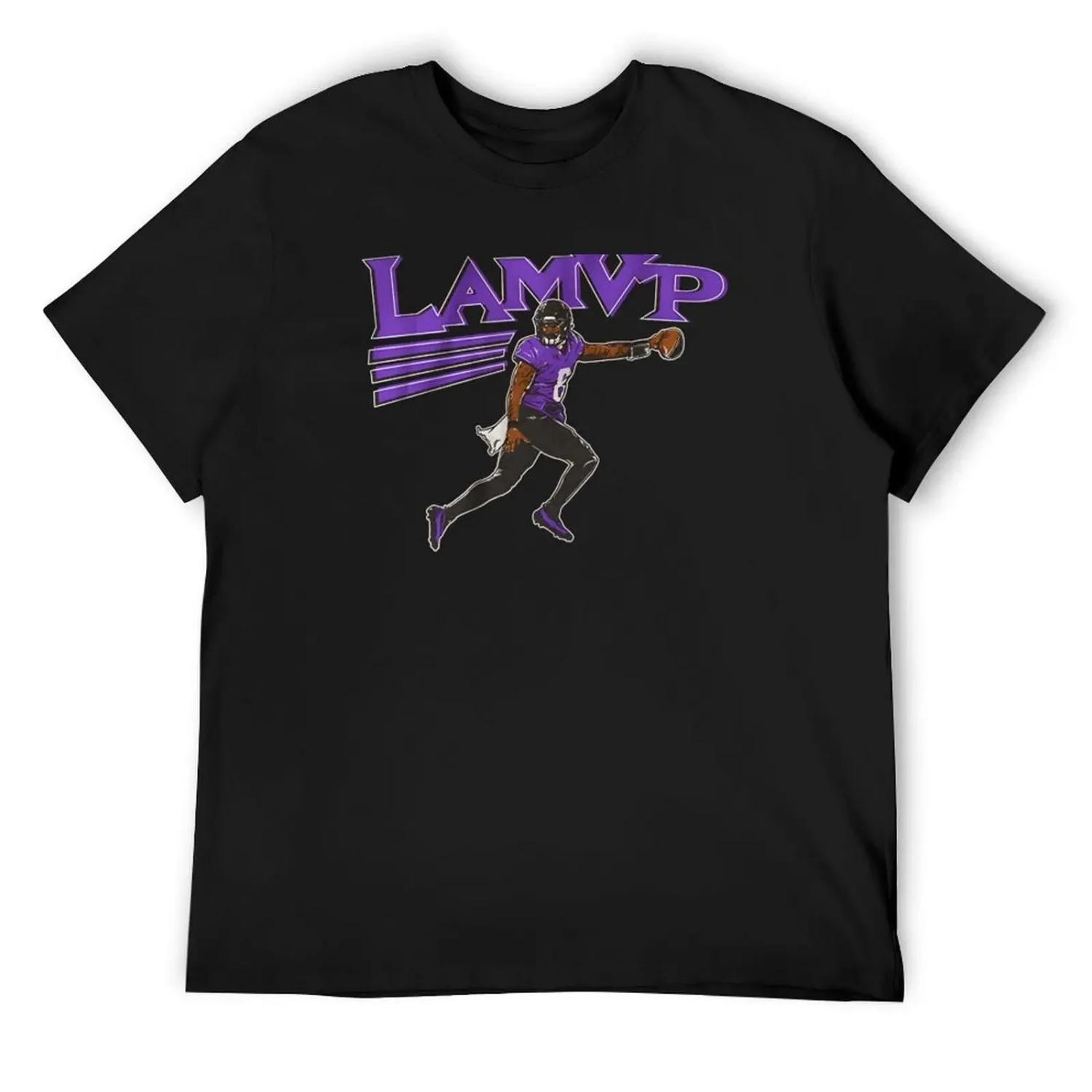 

Lamar Jackson MVP T-Shirt valentines clothes plus size tops custom shirt funny t shirts men XXXXXL чорний