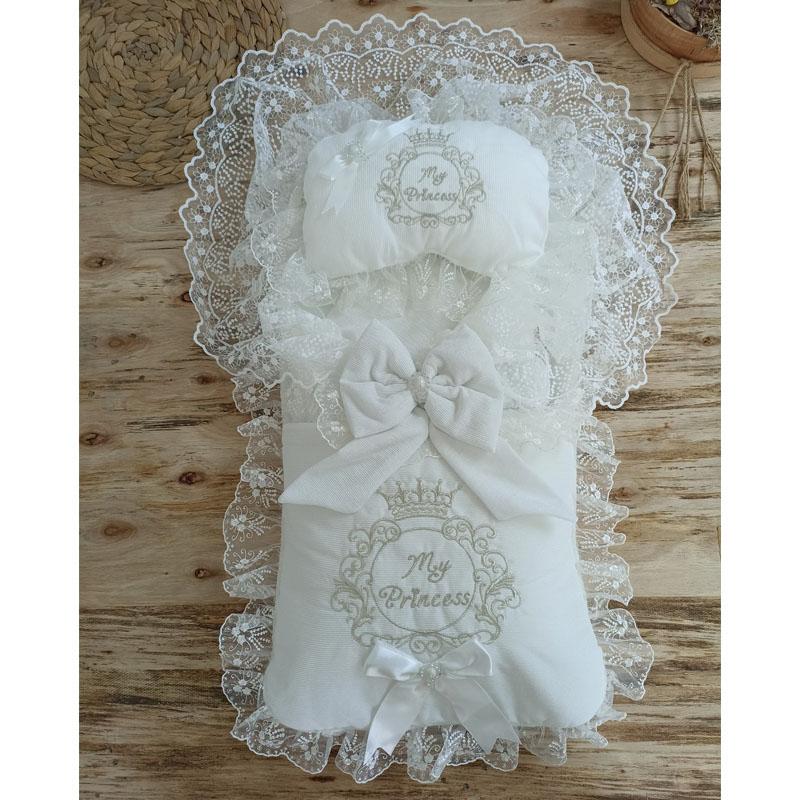 

Кремовая пеленка для мальчика My Princess Crown с открывающимся дном