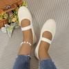 New Fashion Mom Casual Shoes for Ladies Women Flats Shoes Slip On Foldable Loafers for Women Square Toe Single Shoes Hollow Out