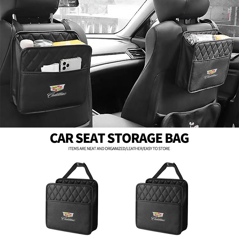 Autositz-Rücken-Aufbewahrungstasche Multifunktionale Sitz-Hängetasche Für Cadillac Logo Escalade CTS ATS SRX XTS XT5 STS CT5 CT6 BLS XLR