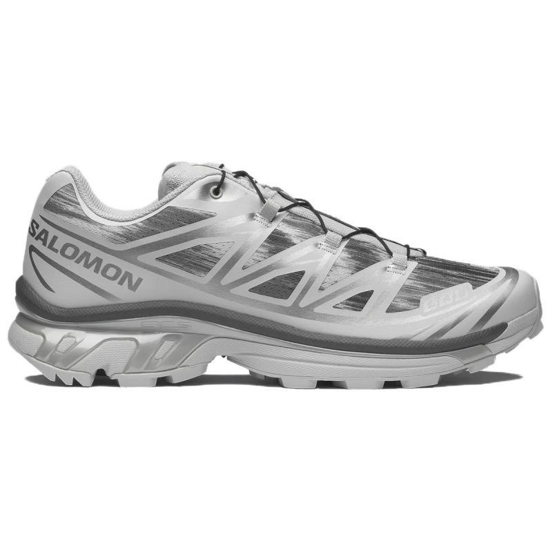 SALOMON XT 6 Cushioning, Wear Resistant Low Top Casual Running Shoes Unisex Silver Gray Sneakers 478760
