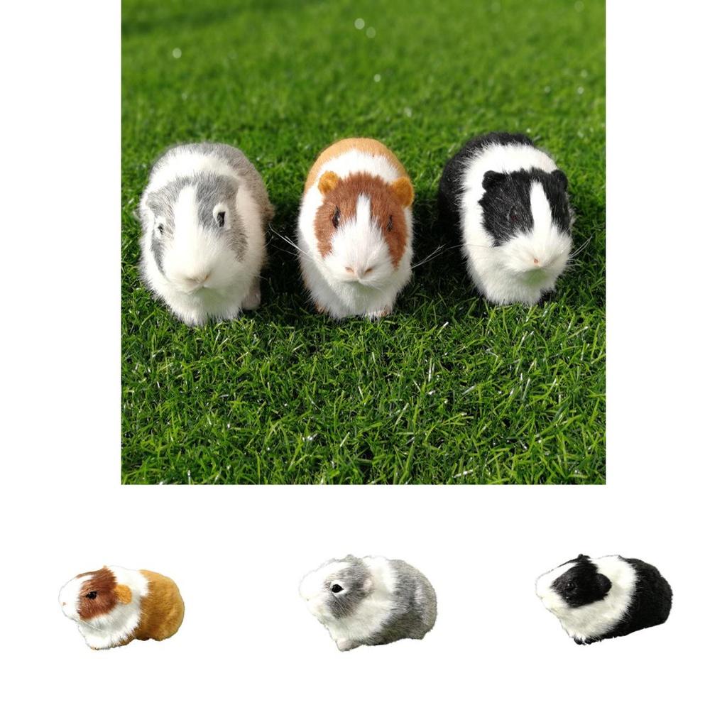 Realistic Animal Model Toy For Kids Tiny Furry Hamster, Guinea Pig And More!