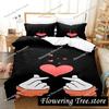 3D Print XOXO Devil Smiling Face Bedding Set Duvet Cover Bed Set Quilt Cover Pillowcase Comforter king Queen Size Boys Adult