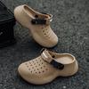 New Summer Fashion Couple Slippers Eva Baotou Men'S Sandals Outdoor Thick Bottom Hole Shoes Luxury Beach Men Garden Shoes