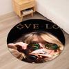 Tove Lo Printed Round Rug Carpet Chair Rug Area Rug Entryway Doormats,for Office Chair Living Room Bedroom Kitchen Room.