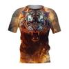 Summer New Men's T-shirt 3D Printed Tiger Fashion Domineering Short Sleeved Street Top Round Neck T-Shirts