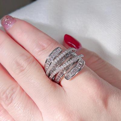 CMM Neue Bling Zirkonia Hochzeit Band für Frauen Geometrische Twist Design Luxus Mode Weiblichen Ring Partei Schmuck Geschenk