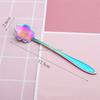 8Pcs Creative Coffee Spoon Stainless Steel Colorful Stirring Milk Teaspoon Dessert Ice Cream Spoon Tableware Flowers Design
