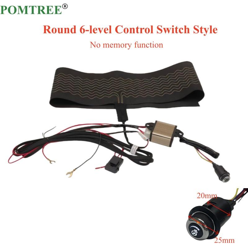 NOUVEAU Kit Chauffant Intégré pour Volant de Voiture 65W Universel 12V Fil Alliage Tapis Chauffant Système de Commande à 3/6 Niveaux Faisceau de Câblage