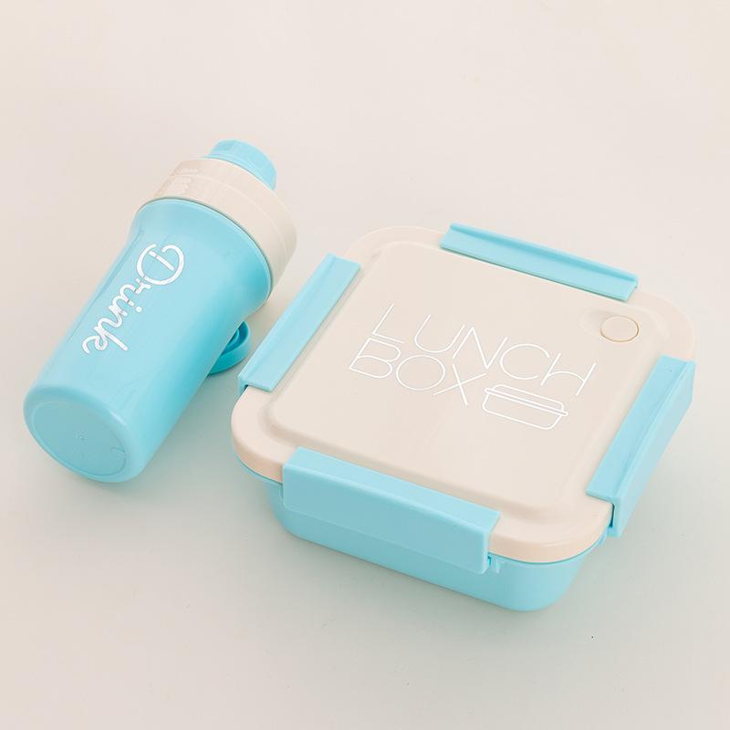 Microwave Safe Portable Lunch Box Water Bottle Set Airtight BPA Free Food Container for Office Workers Daily Use