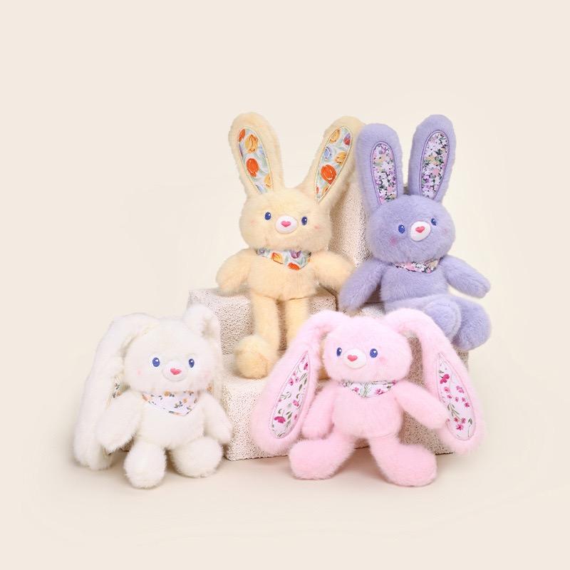 30cm Cute Pull Ear Rabbit Plush Keychain Creative Stress Relief Bunny Pendant Bag Charm Gift for Kids