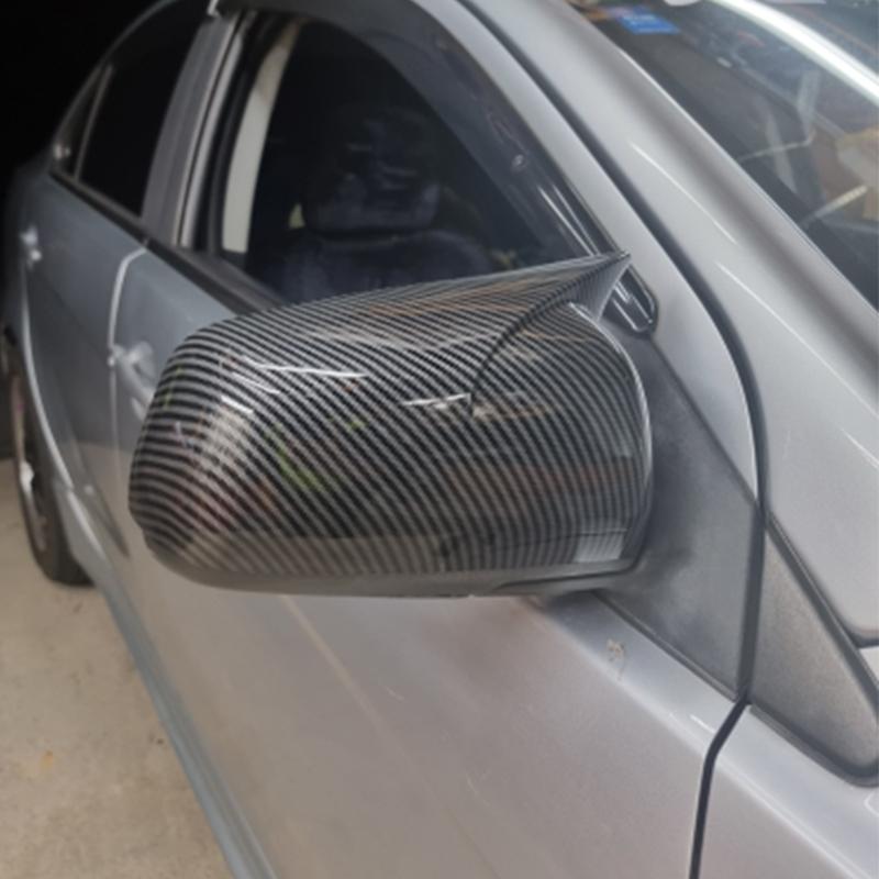 For Mitsubishi Lancer X 10 EX EVO 2008-2012 ABS Rearview Side Mirror Cover Wing Cap Exterior Door Trim Adhesive Whitout Signal