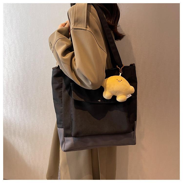 Модная вместительная женская сумка-тоут для покупок 2024 Весна-Лето Новое поступление чёрный