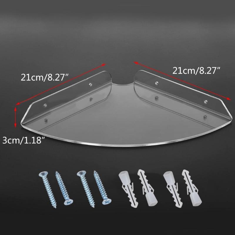 2 Pcs Bathroom Corner Shelf Punching Holes Rustproof Acrylic Shower Storage Rack Shampoo Holder Bathroom Accessories