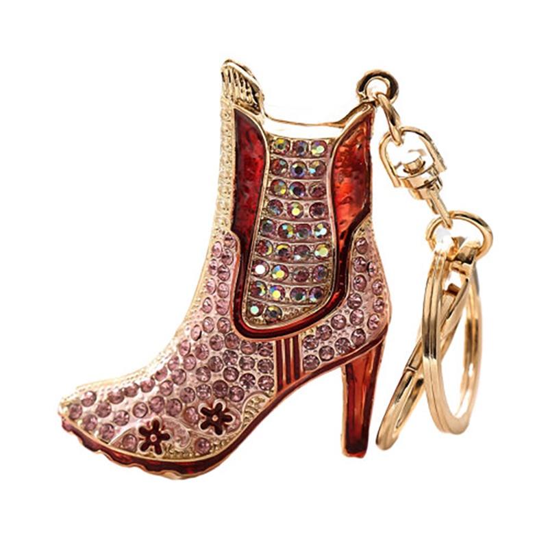 

Сапоги Туфли Форма Брелок Кристалл Стразы Брелок Автомобиль Сумка Украшения Подвеска Red