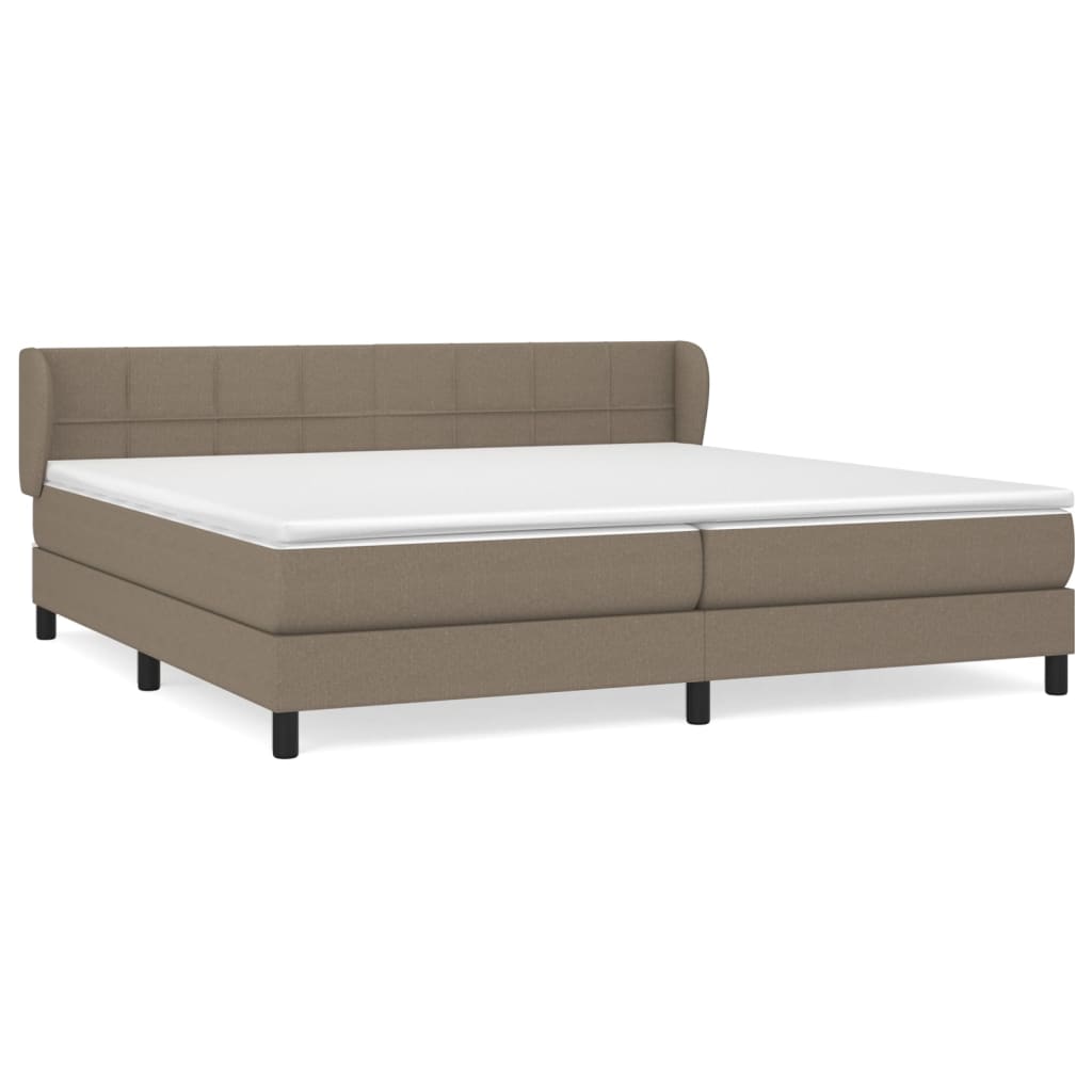 Vidaxl Letto Continentale Con Materasso, Taupe, Tessuto, 200X200 Cm