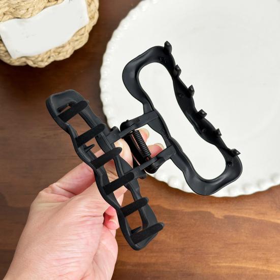 Haarkralle Hohl Geometrisch Verdrehtes Rechteck Design Hinterkopf Haarspange Stabiler Halt Halboffene Hochsteckfrisur Haarspange Lässiges Haaraccessoire