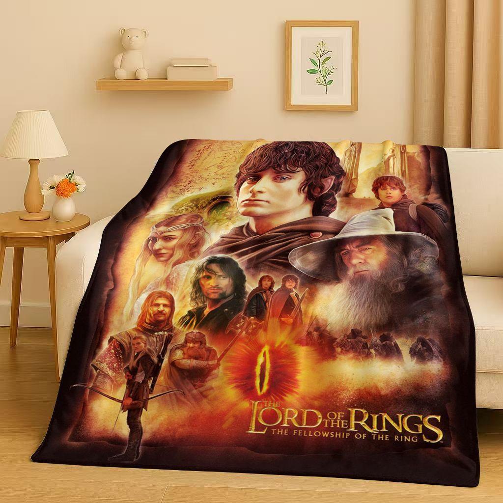 HD L-Lord of The Rings H-Hobbit Gandalf Legolas Flannel Blanket,Ultra Soft Warm Plush Throw for Home Bedroom Bed Sofa Cover