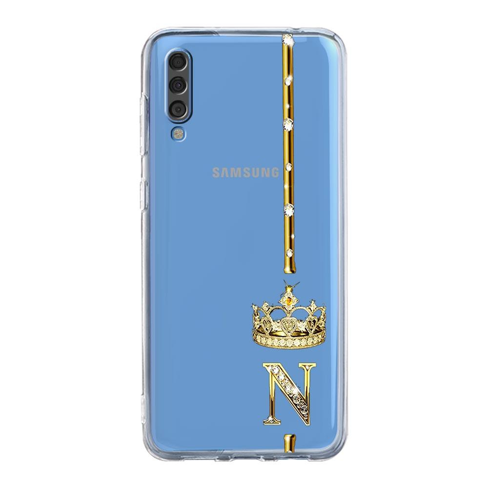 Phone Case For Samsung A14 5G A12 A22 A32 A34 A42 A52 A54 A50 A70 A72 A40 A20E A10S A20S A02S A04S Cover Diamond Crown Letters