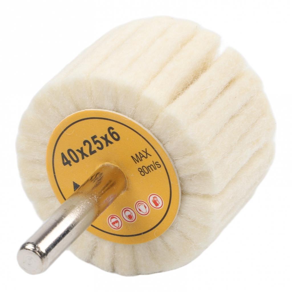 Efficient Polishing Tool 6mm Shank Polishing Head Wool Polishing Wheel
