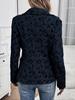 Casual Women's Spring/Autumn Retro Lily Jacquard Slim Fit Short Jacket