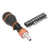 Ratcheting Screwdriver Bit Set 10 in 1 MultiBit Combination Adjustable Angled Multi Function Househo