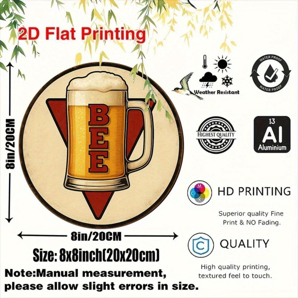 Metal Tin Sign Retro Art 20x20cm Home Wall Decor
