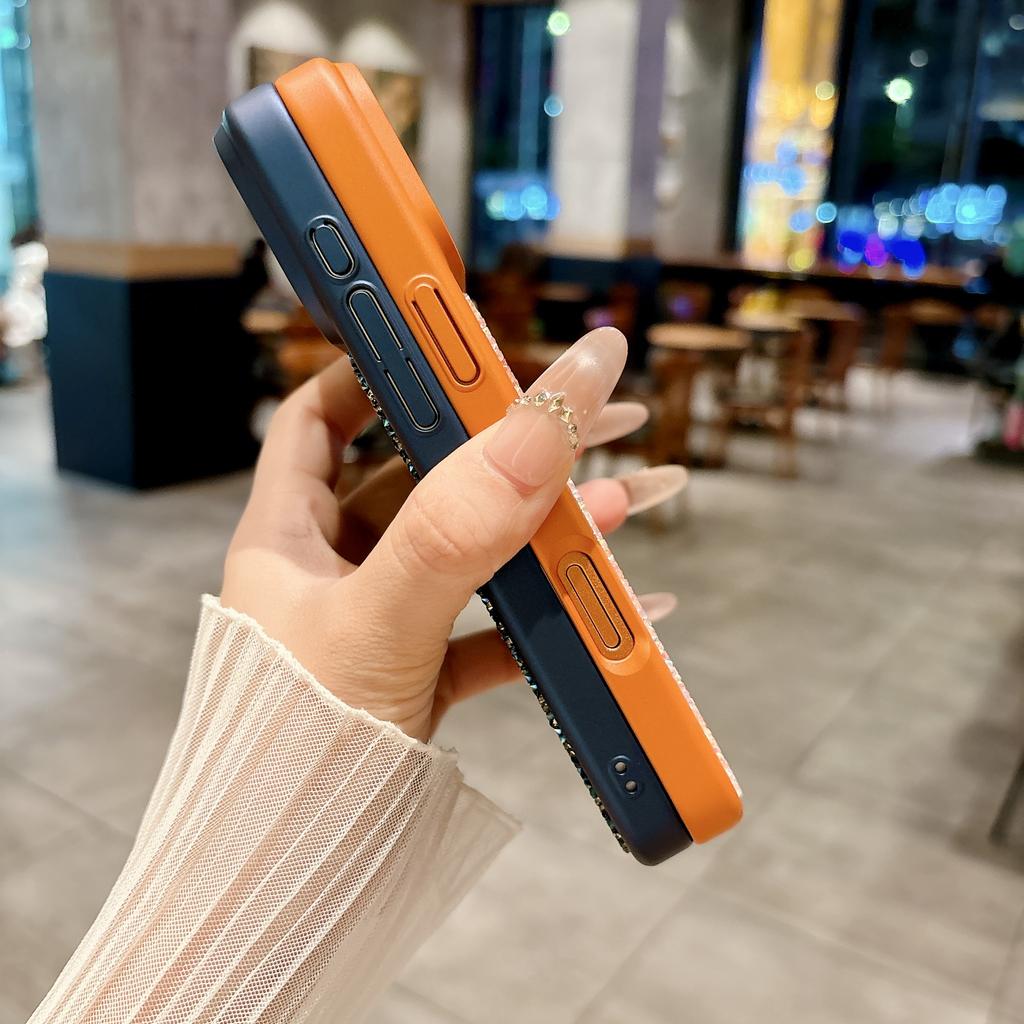 Glitter Diamond Rhinestone Phone Case for iPhone 17 16 15 14 Pro Max Air Shiny Bling Wireless Charging Magnetic Shockproof Cover