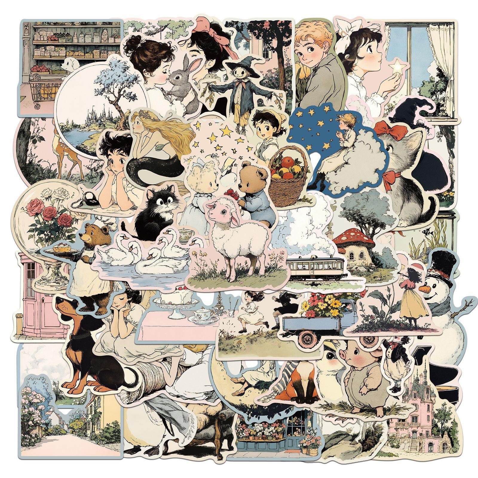 

50 шт. Наклейки Comic World Граффити Эстетика Чтение Ноутбук Багаж Скрапбукинг Декали Водонепроницаемые Наклейки на Багаж Телефон