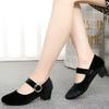 women fashion sweet ballet dance high heel shoes lady classic suede comfort spring summer shoes office work pump ab654